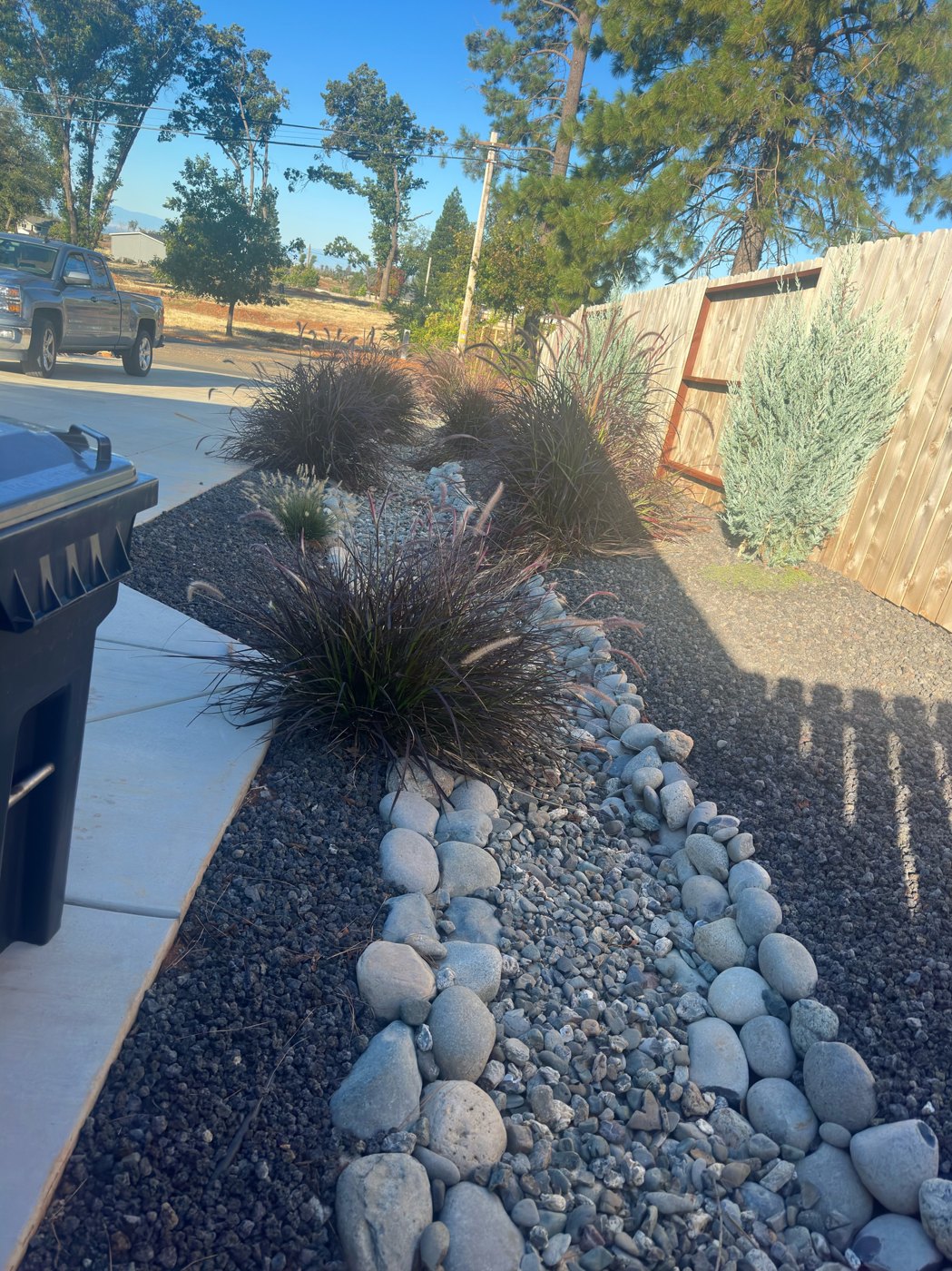 Jobsite landscape installation in progress